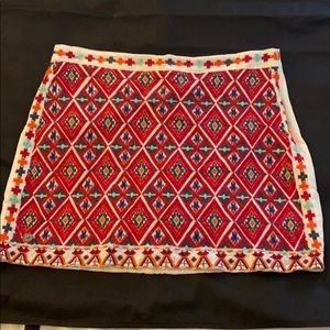 Embroidered mini skirt